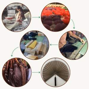 Abanico Decorativo Grande de Bambú Estilo Rústico Bohemio para Decoración del Hogar, Sala de Estar, Dormitorio, Decoración de Pared, Vietnam - Product Image 4