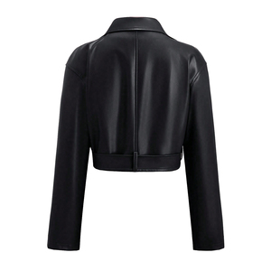 2026 Latest Design Women Genuine <b>Leather</b> <b>Jacket</b> High Quality <b>Long</b> Sleeve Stand Collar Knitted Breathable Fashion Outerwear - Product Image 2