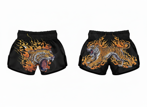 Shorts de boxe personnalisés Pro Felt pour hommes, couleur personnalisée, satin, pour Muay Thai, Kickboxing, entraînement en salle de sport, vêtements de sport - Product Image 2