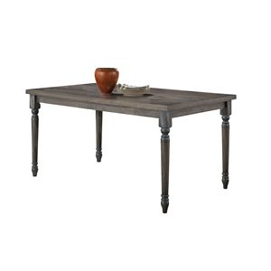 Weathered Grey <b>Turned</b> <b>Leg</b> <b>Dining</b> <b>Table</b> - Product Image 1