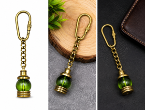 Vintage Brass Lantern Keychain Nautical Marine Lantern <b>Key</b> <b>Ring</b> Maritime Collectible Gift <b>Accessory</b> - Product Image 1