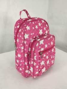 Sac à dos d'école souple pour filles avec imprimé étoiles, poche avant zippée, sac à livres léger en polyester, sac à dos de voyage décontracté - Product Image 2
