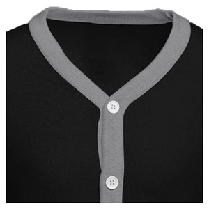 Cárdigan de Punto Unisex Personalizado con Cuello en V para Otoño e Invierno, Color Sólido, Botones al Frente, Estilo Escolar, Casual, Cálido, Suave y Cómodo - Product Image 4