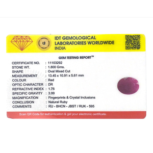 9 Carat Natural African Ruby Oval Cut Loose Gemstone for Fine Jewelry - Product Image 4