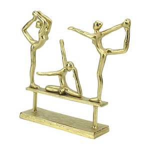 Golden Yoga Figurine Sculpture Modern Artistic Tabletop <b>Decor</b> Handmade Gold Plated Eco-Friendly Durable Living Room Home - Product Image 1