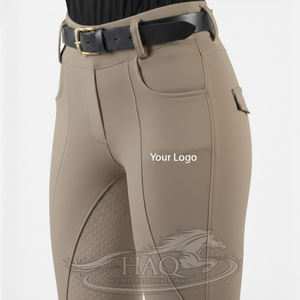 Leggings d'équitation professionnels pour femmes, avec grip en silicone, tissu extensible respirant - Product Image 1