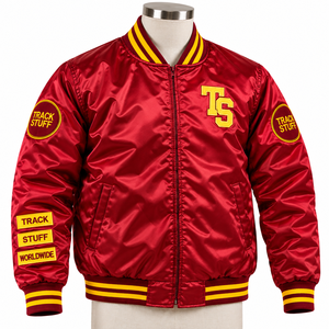 Vente directe usine Nouvelle Arrivée Blouson matelassé homme à manches longues en toile avec col montant, personnalisable sur le devant, prix de gros Hiver - Product Image 1