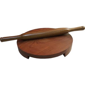 Juego de Rodillo y Tabla para Amasar de Madera Premium, Chakla Belan Hecho a Mano para Cocina, Repostería y Preparación de Roti - Product Image 5
