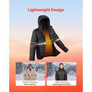 Giacca Elettrica Riscaldata da Uomo con Zip, 6 Zone di Riscaldamento e Design Antivento - Product Image 5