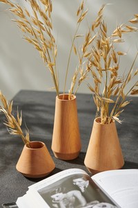 Jarrón de Madera de Teca y Cedro Antiguo Hecho a Mano de Primera Calidad - Diseño Moderno con Forma Personalizable para Decoración Navideña - Product Image 3