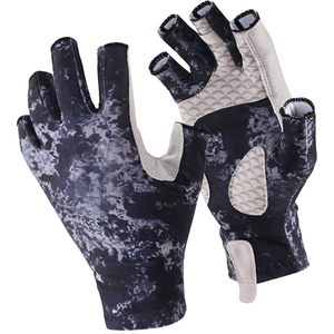 Gants de pêche de qualité supérieure, best-sellers, demi-doigts, néoprène, imprimé requin, séchage rapide, respirants, unisexes, toutes saisons - Product Image 1