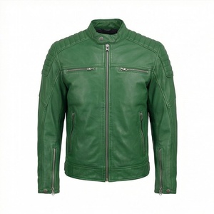 Blouson en cuir élégant pour moto et course automobile, protection intégrale, idéal pour l'hiver, fabriqué en matériaux de qualité supérieure, durable, équipement haut de gamme - Product Image 1