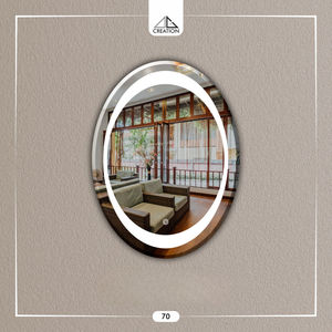 Espejo LED Ovalado DG 214 con Iluminación Frontal, Montado en Pared, Sin Marco, Interruptor Táctil, Diseño Artístico Decorativo, Ligero y Ecológico - Product Image 1