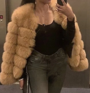 Viviblook C1104TP Vêtements d'hiver pour femmes, vêtements chauds épais de haute qualité, veste en fourrure courte pour femmes, manteau en fausse fourrure - Product Image 1