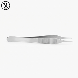 Pinzas para Tejidos Adson 1X2 con Dientes, Pinzas Quirúrgicas Oftálmicas de Acero Inoxidable Delicado, Instrumento Médico de Precisión para Ojos - Product Image 2