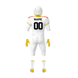 Uniformes de football américain personnalisés en gros, sublimés, 100% polyester, ensemble short et pantalon grande taille pour adultes, fabricant et fournisseur OEM - Product Image 3