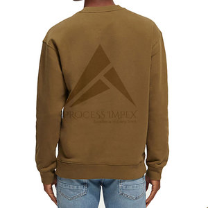 Sweat-shirt personnalisé brodé pour homme, en molleton de coton épais, col rond, coupe oversize, style streetwear, approvisionnement en gros Process Impex - Product Image 5