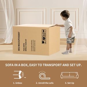 Divano a Due Posti LY 025S in Ciniglia Beige Caldo, Spugna 30D Compatta, 65 Pollici di Lunghezza, Piccolo Divano per Appartamenti, Nessun Assemblaggio Richiesto - Product Image 4
