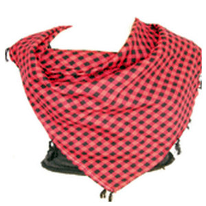 100% Cotton Summer Twill Check Scarf Lightweight Square Traditional Shawl with Tassel Fringes Soft Breathable Fashion Wrap - Product Image 3