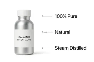 Aceite Esencial de Calamo 100% Puro Hanu, Destilado al Vapor, Aceite Natural de Calamo para Cosméticos y Aromaterapia, Fabricante Mayorista - Product Image 3