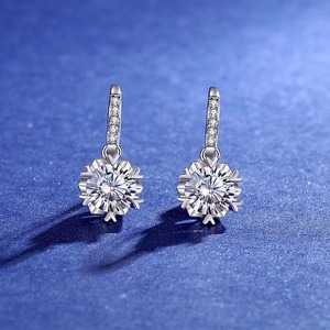 Most Selling Moissanite Diamond <b>Earrings</b> <b>Fine</b> Jewelry for Party Wedding and Everyday Fashion Wear Available At Best Price - Product Image 3