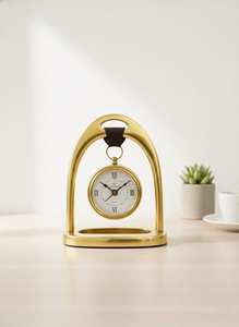 Elegant Compact Metal Desk Clock For <b>Small</b> Office Desk With Stylish Look And Practical Decorative Function - Product Image 2