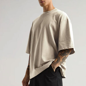 Custom <b>Logo</b> Screen Printing T Shirts Street Style Heavyweight Oversized Wholesale Tee T Shirt - Product Image 5