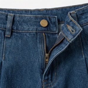 Shorts plissés taille haute pour femme, en jean, grande taille, confortables et respirants, tenue premium pour l'été - Product Image 4