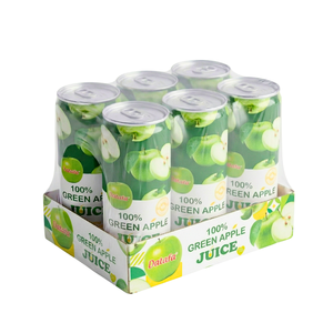 Jugo de Frutas y Verduras OEM/ODM, Lata Delgada de 330 ml, Jugo de Manzana Verde 100% NFC, Bebida de Jugo de Frutas de Marca Privada - Product Image 5