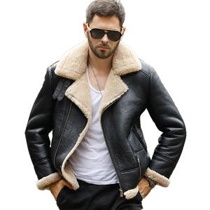 Chaquetas de Cuero Genuino al por Mayor, Novedad de 2024, Abrigo de Piel Auténtica, Chaqueta Bomber, Chaqueta de Cuero con Piel para Hombre, Talla Grande - Product Image 4