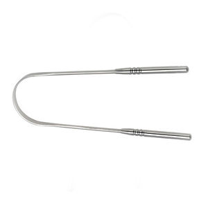 Raspador de Lengua de Acero Inoxidable en Forma de U, Hecho a Medida, con Mango Antideslizante de Dientes Redondos y Diseño de Arco Circular para una Comodidad Óptima al Raspar - Product Image 1