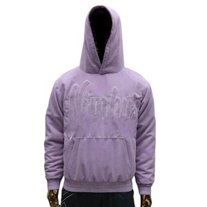 Nuevas Sudaderas con Capucha de Invierno para Uso Urbano, de Secado Rápido, Lisas, Estilo Vintage, Lavado Ácido, Transpirables, Bordadas, 100% Algodón, Corte Oversize - Product Image 1