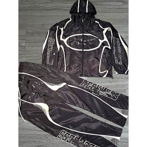 Survêtement décontracté personnalisé en polyester/coton léger avec fermeture éclair pour homme – Coupe régulière, respirant, coupe-vent, idéal pour l'été (vente en gros) - Product Image 2