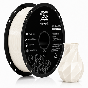 Filamento PETG Blanco Crema 22 Network de 1.75mm y 1kg, Alta Resistencia, Plástico para Impresora 3D, Venta al Por Mayor - Product Image 1