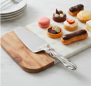 Spatule à gâteau élégante en métal argenté, couteau de service incurvé en acier inoxydable pour mariages et cérémonies, ensemble d'outils à gâteau durables - Product Image 5
