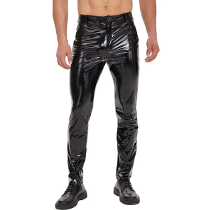 Pantalones de cuero para hombre, diseño único, estilo casual, con logo personalizado, pantalones de cuero para chicos, los más vendidos. - Product Image 1