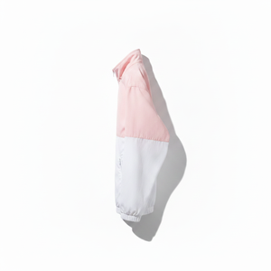 Custom Wholesale Lightweight Windproof Waterproof Color <b>Block</b> Pink White Sportswear Casual Outdoor Women Windbreaker Jacket - Product Image 2