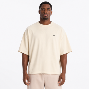 Chemises pour hommes vintage de haute qualité, coupe oversize à épaules tombantes, impression de logo personnalisée, coton 240 g/m², vente en gros, tissu jersey vierge - Product Image 1