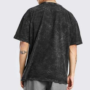 T-shirt pour homme en tissu délavé, tendance, confortable, personnalisé, très vendu, vêtements de sport - Product Image 2