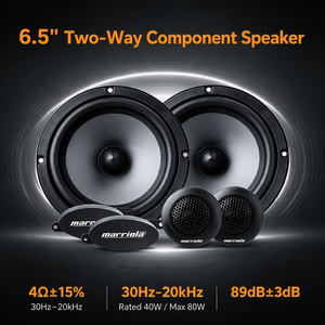 Haut-parleur coaxial bidirectionnel Marriola SQ-AB7 6,5 pouces <span class=keywords><strong>40W</strong></span> RMS 91dB de sensibilité, système audio universel pour voiture, directement de l'usine - Product Image 1