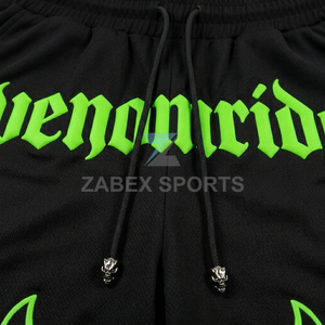 Shorts de basket-ball en mesh à bords flamboyants de qualité supérieure, légers, streetwear, shorts d'entraînement sportifs pour hommes chez ZABEX SPORTS - Product Image 5