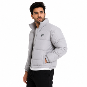 Quilted Puffer Men's <b>Jackets</b> Stand Collar Padded Winter Outerwear Wholesale OEM Custom Lightweight Warm Windproof Casual <b>Jacket</b> - Product Image 3