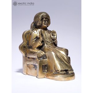 รูปปั้นทองเหลือง sathya Sai Baba ขนาด5นิ้วสำหรับตกแต่งบ้านและให้เป็นของขวัญผลิตในอินเดีย - Product Image 2