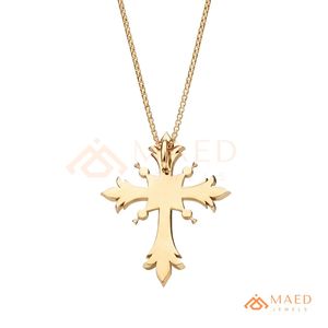 Colgante de Cruz Gótica de Moissanita en Tono Dorado, Collar con Dijes de Hip Hop Iced Out, Joyería Religiosa de Lujo, Regalo para Hombre - Product Image 6