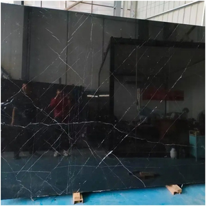 Venta al por mayor China Nero Marquina mármol piedra azulejo mármol negro con vetas blancas losas de mármol - Product Image 2