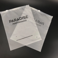 Sacs en polyéthylène refermables avec logo imprimé pour vêtements, t-shirts, emballage en plastique givré personnalisé avec fermeture éclair, sacs à fermeture éclair pour vêtements
