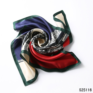 Customizable Color & Logo Printed 100% <b>Silk</b> Satin <b>Scarf</b> Medium Length Casual Style for Women High Quality Breathable Comfortable - Product Image 2