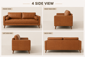 Vietnam Factory Modern Living Room <b>Sofa</b> Two Seater Leather Couch High Quality Durable Wooden Frame for Warehouse and Villa Use - Product Image 3