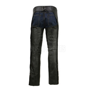 Chaps en cuir pleine fleur professionnels, coupe confortable, avec coutures durables et finition de qualité supérieure - Product Image 6