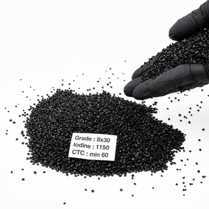 ถ่านกัมมันต์จากกะลามะพร้าว ขนาด 6x12 US Mesh ได้รับการรับรองมาตรฐาน ISO/NSF สำหรับโรงงานบำบัดน้ำ RO การกรองเชิงพาณิชย์ และการกรองน้ำทะเล - Product Image 2